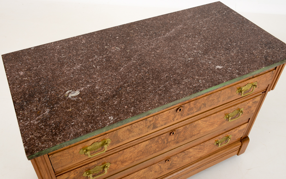 Eastlake Victorian Marble Top Chest