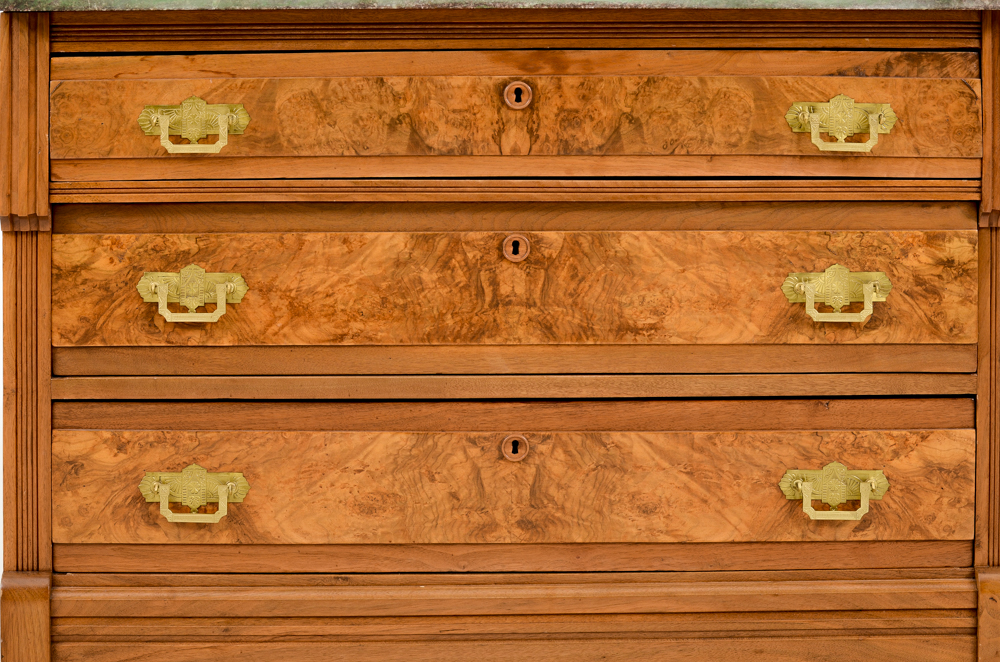 Eastlake Victorian Marble Top Chest