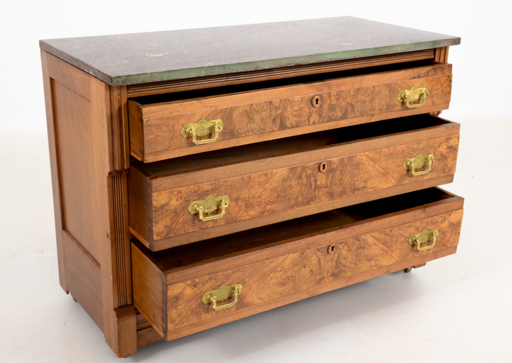 Eastlake Victorian Marble Top Chest