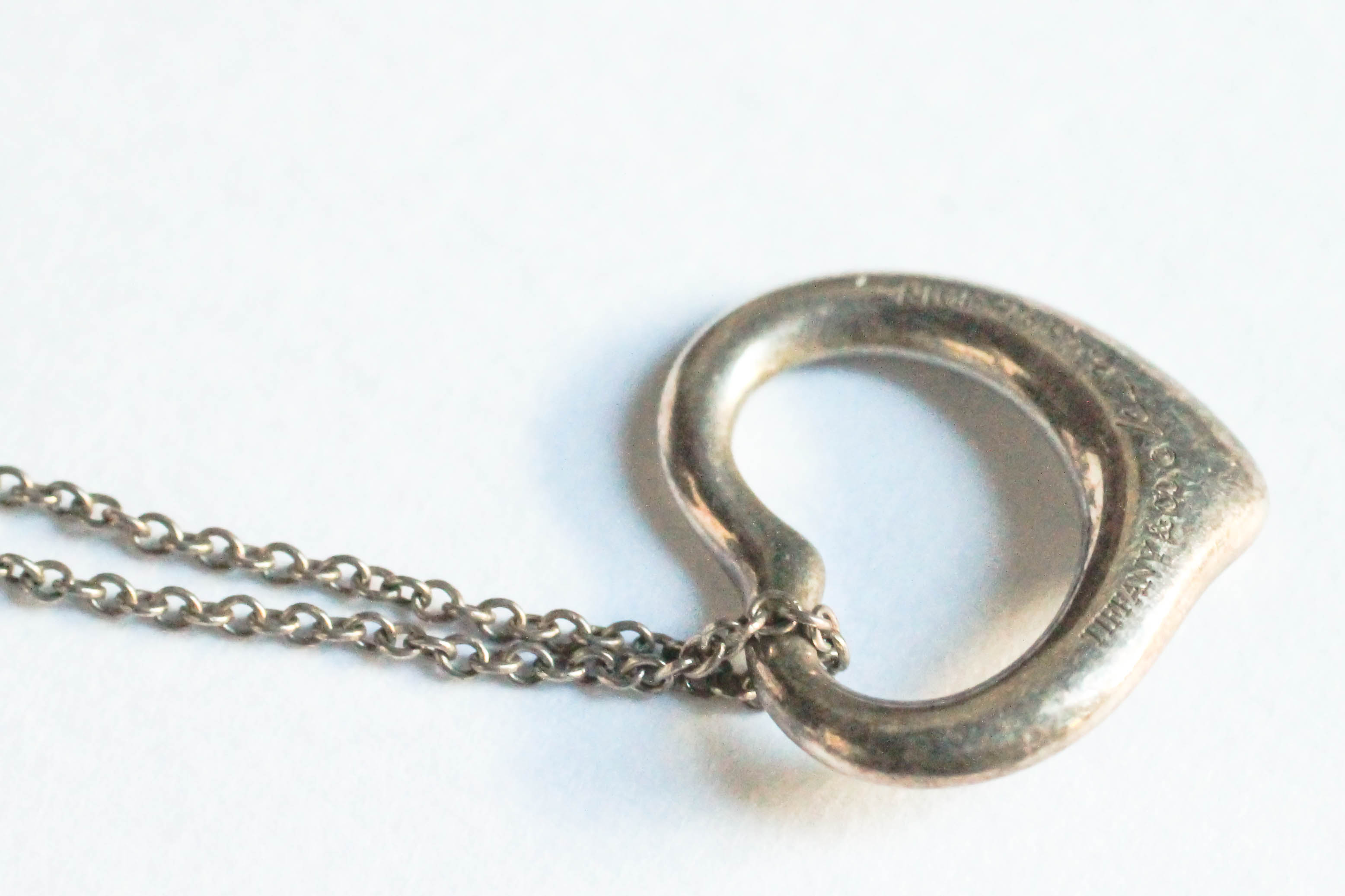 Tiffany & Co. Sterling Silver Heart Charm Necklace