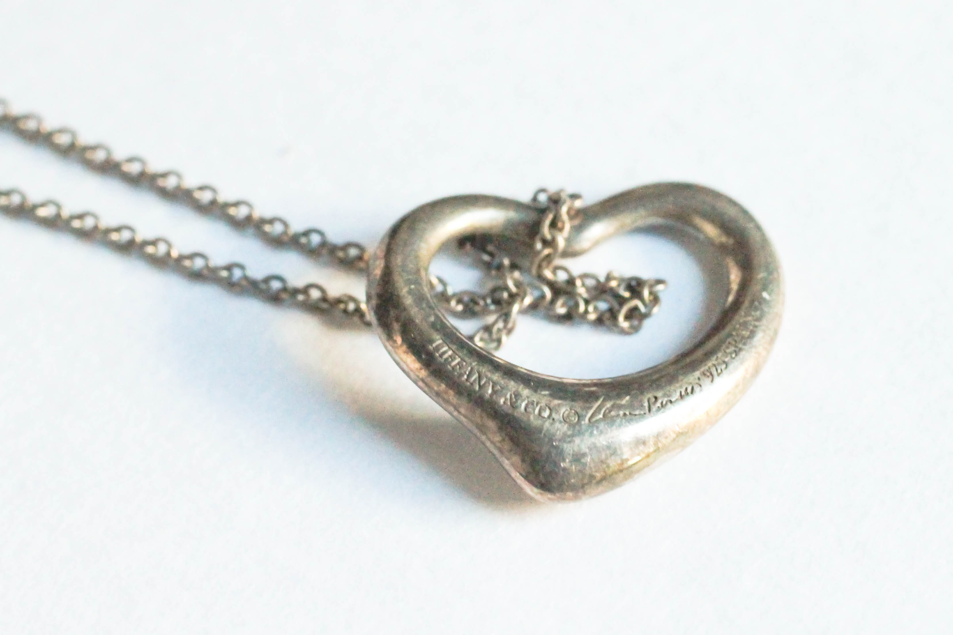 Tiffany & Co. Sterling Silver Heart Charm Necklace