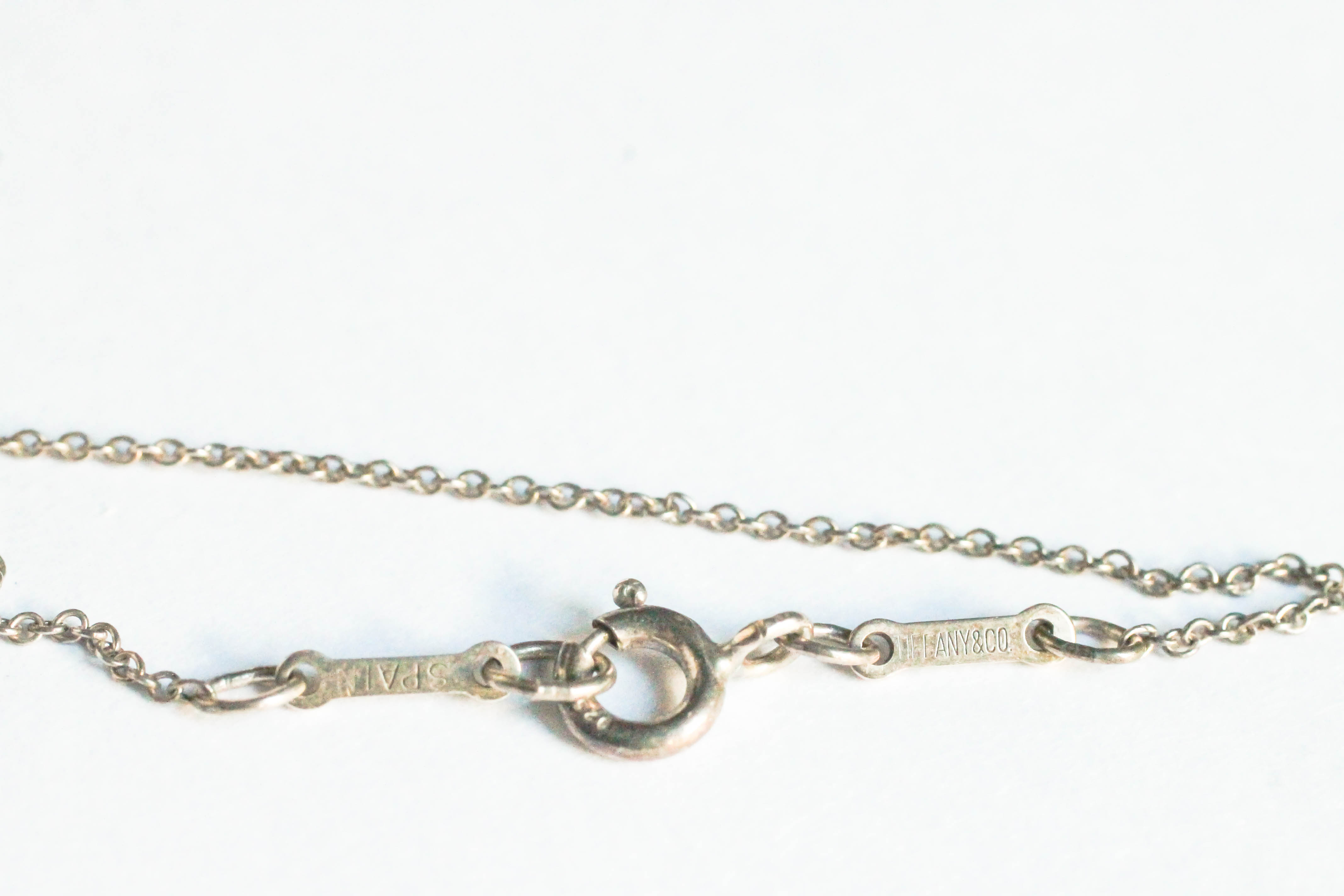 Tiffany & Co. Sterling Silver Heart Charm Necklace