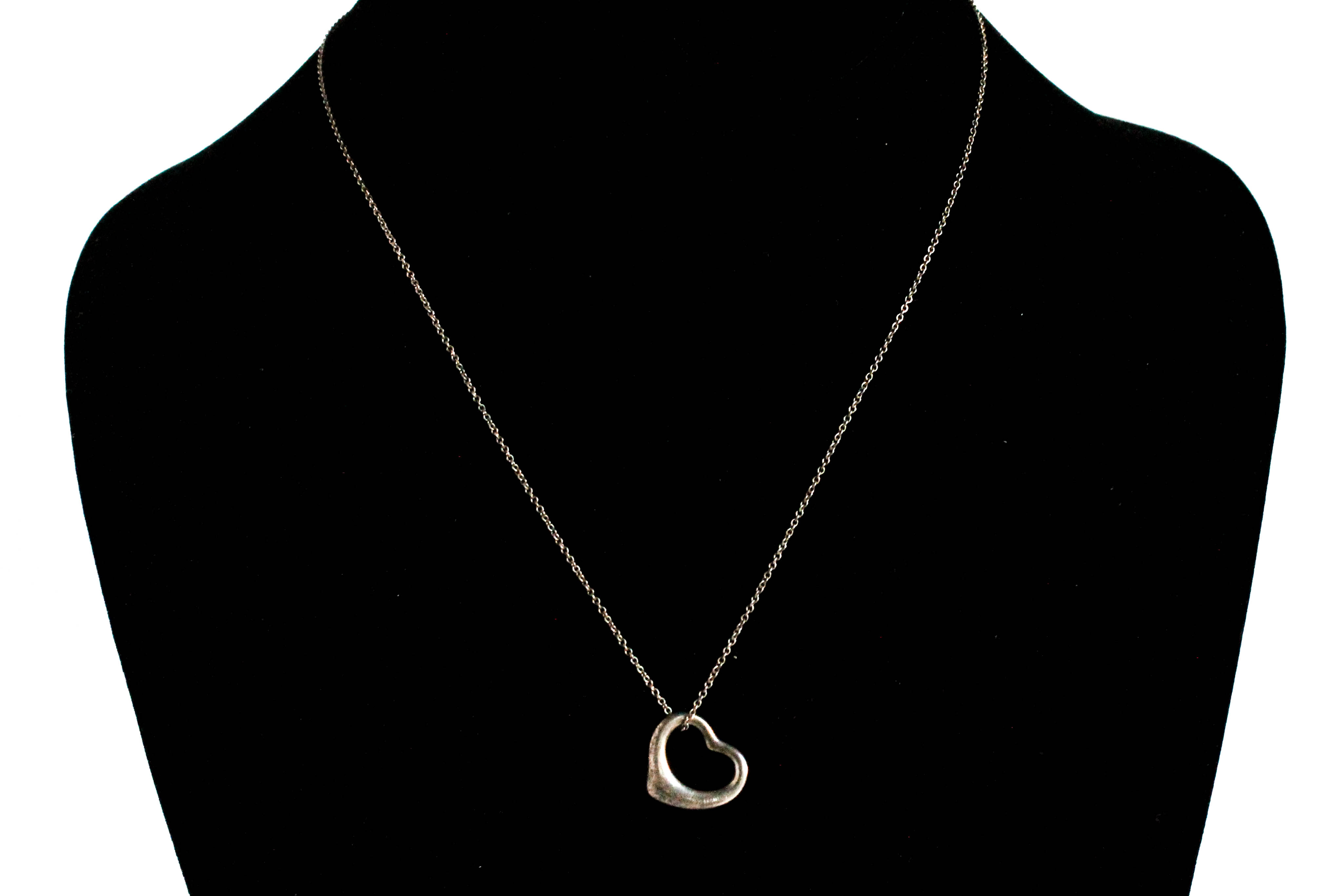 Tiffany & Co. Sterling Silver Heart Charm Necklace