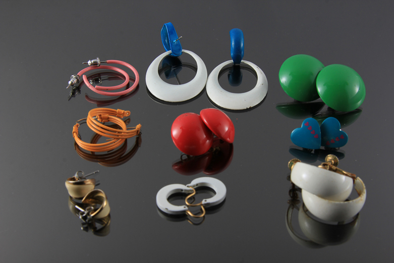 Assortment of Vintage Metal Earrings