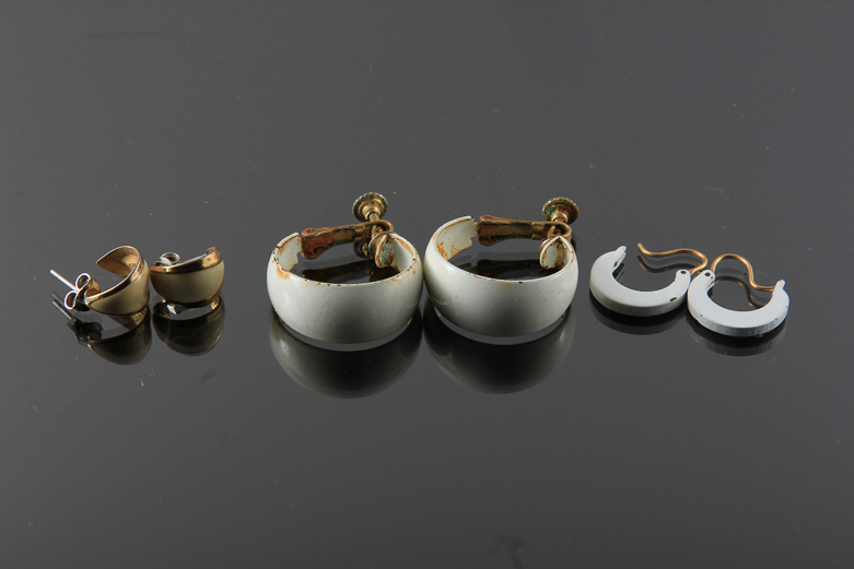 Assortment of Vintage Metal Earrings