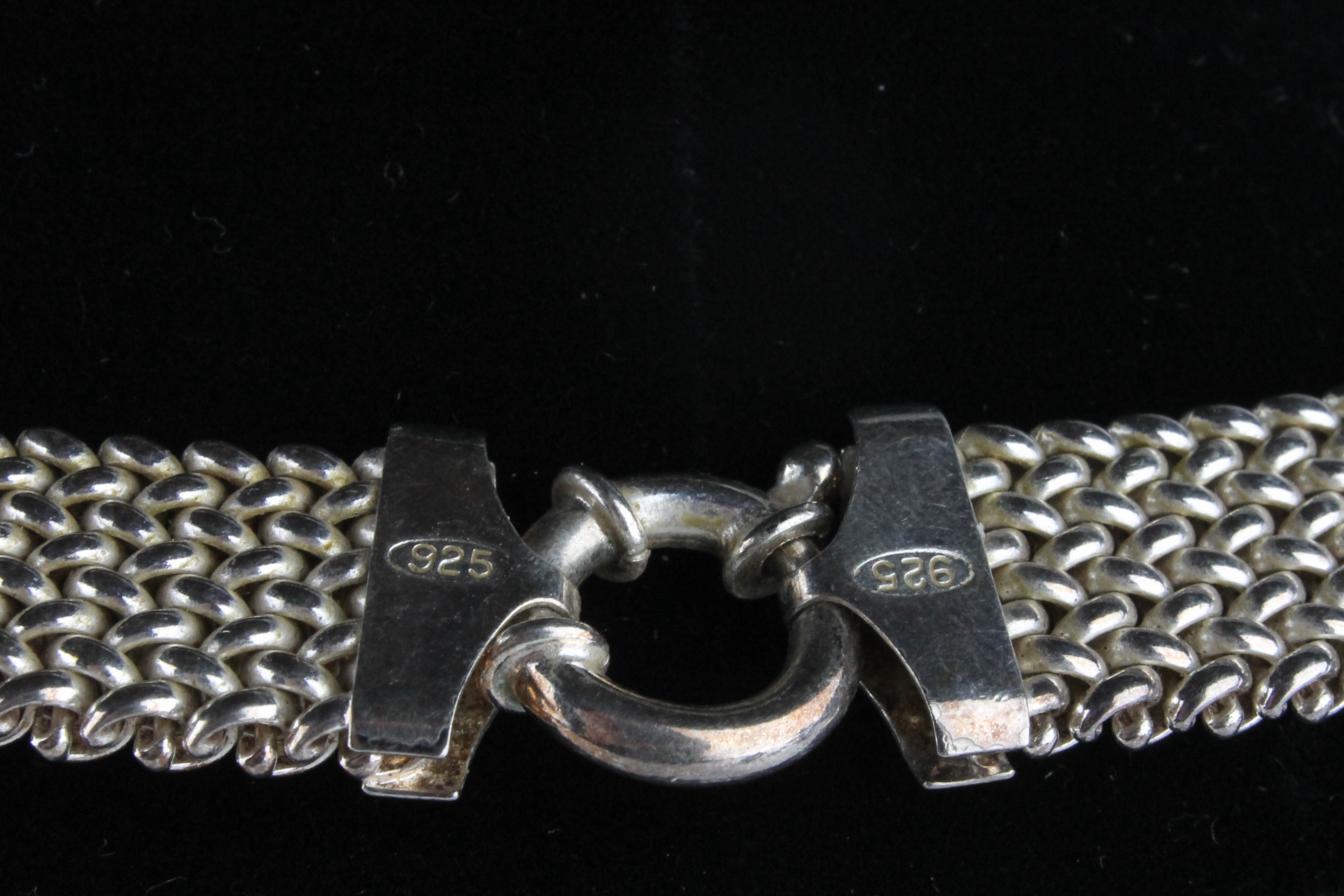 Sterling Silver Braided Omega Necklace