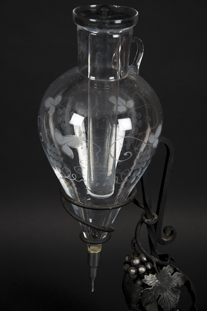 Iron and Glass Wine Server