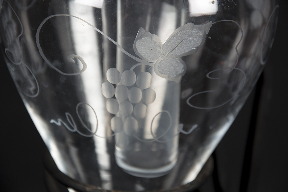 Iron and Glass Wine Server