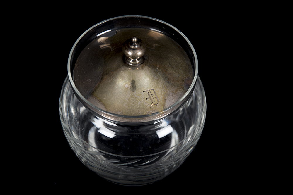 Group of Cut Glass and Sterling Serving Pieces