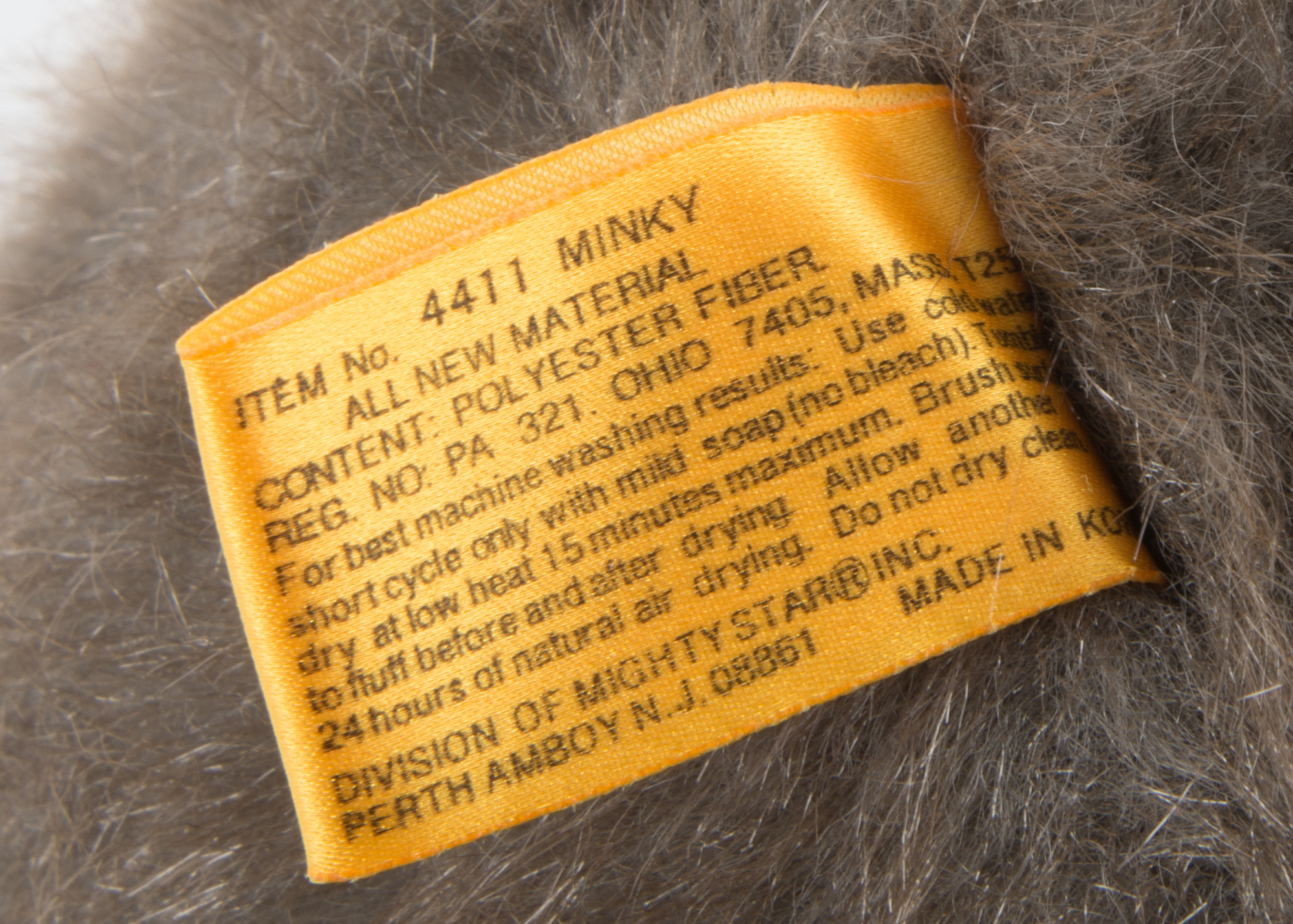 Vintage 1991 24K Polar Puff Special Effects “Minky" the Mink Plush Stuffed Mink