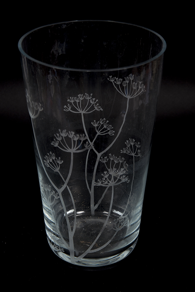 Collection of Etched Glass PIeces