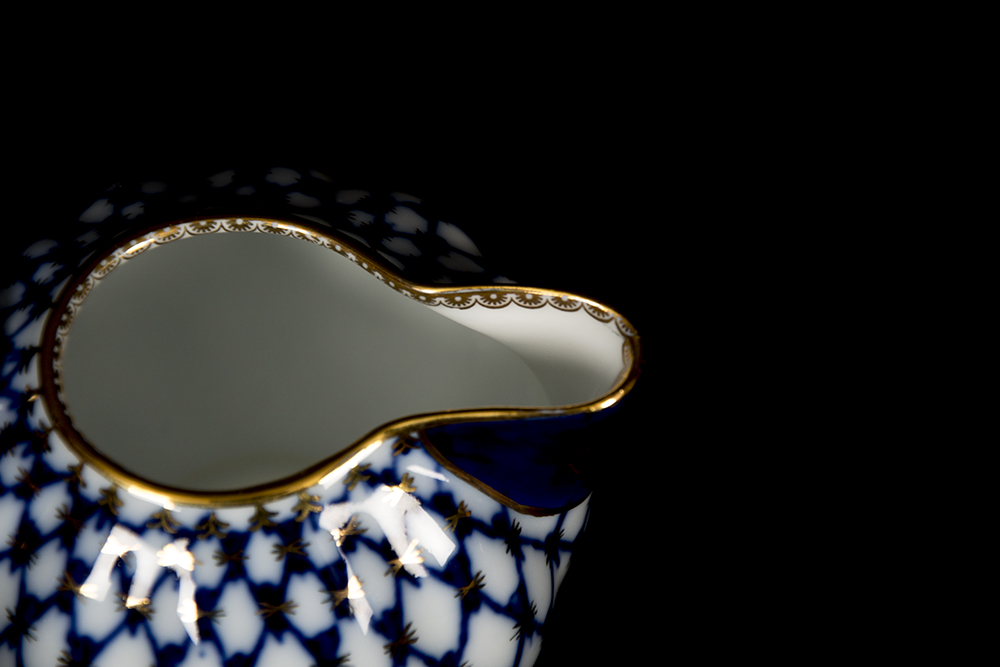 Russian Cobalt Tea Set Reproduction