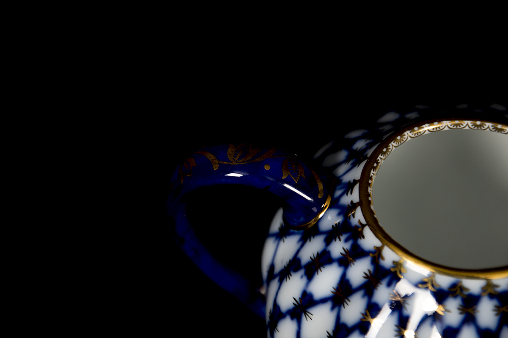 Russian Cobalt Tea Set Reproduction