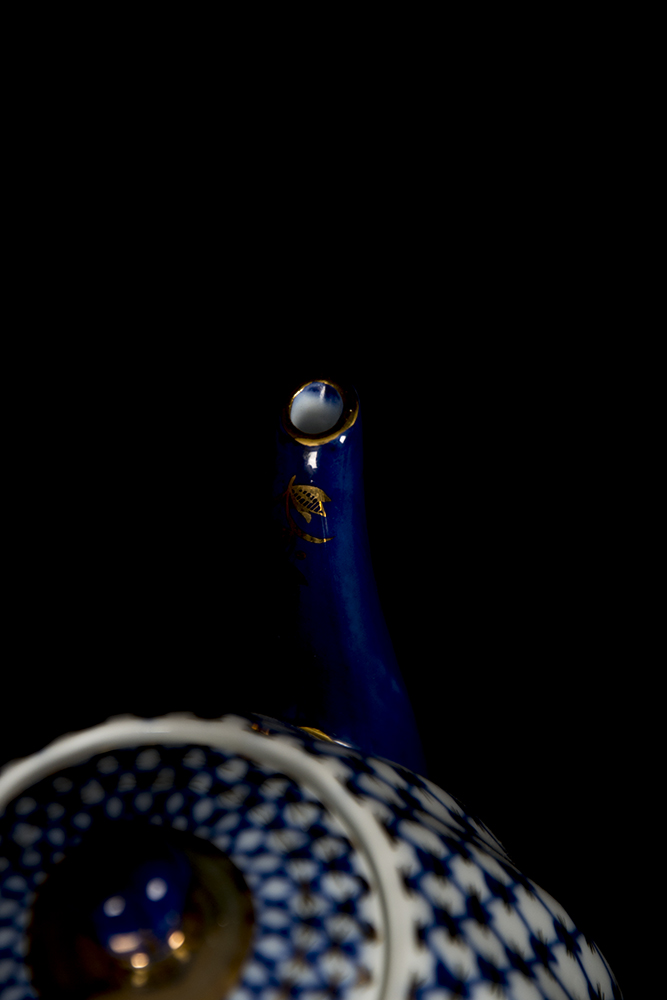 Russian Cobalt Tea Set Reproduction