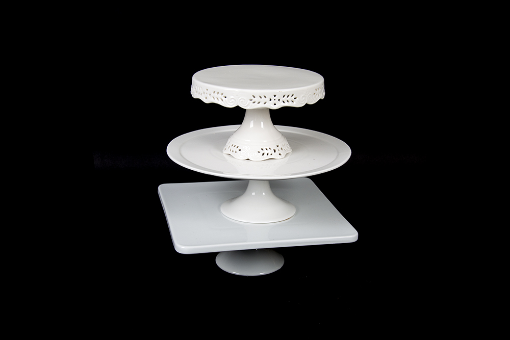 Collection of White Cake Stands