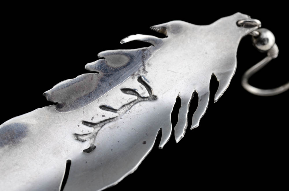 Lakota Sioux Sterling Earrings Designed by Michael Little Elk