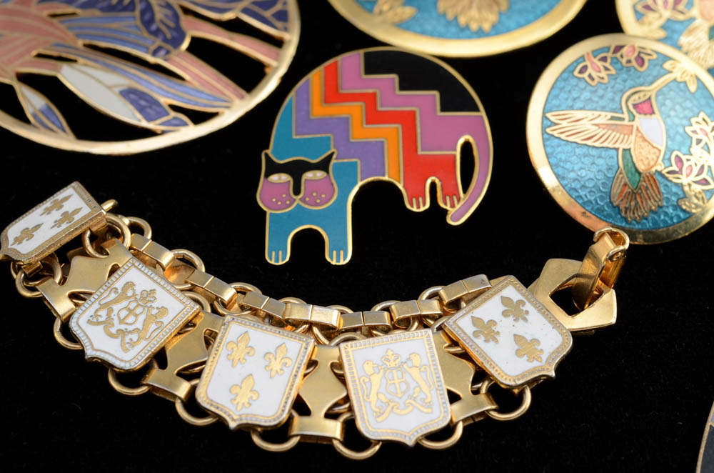 Enamel Jewelry Including Laurel Burch