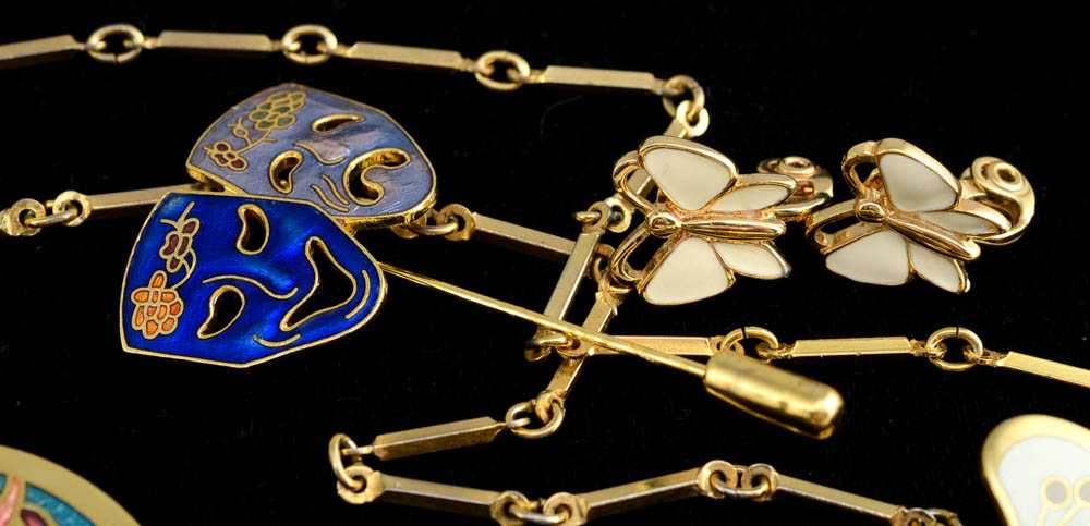 Enamel Jewelry Including Laurel Burch