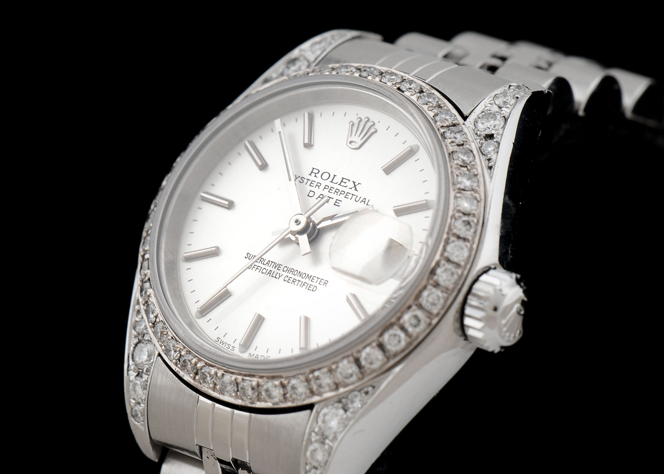 Women's Rolex S. Steel Date 79174 Diamond Bezel and Case Auto