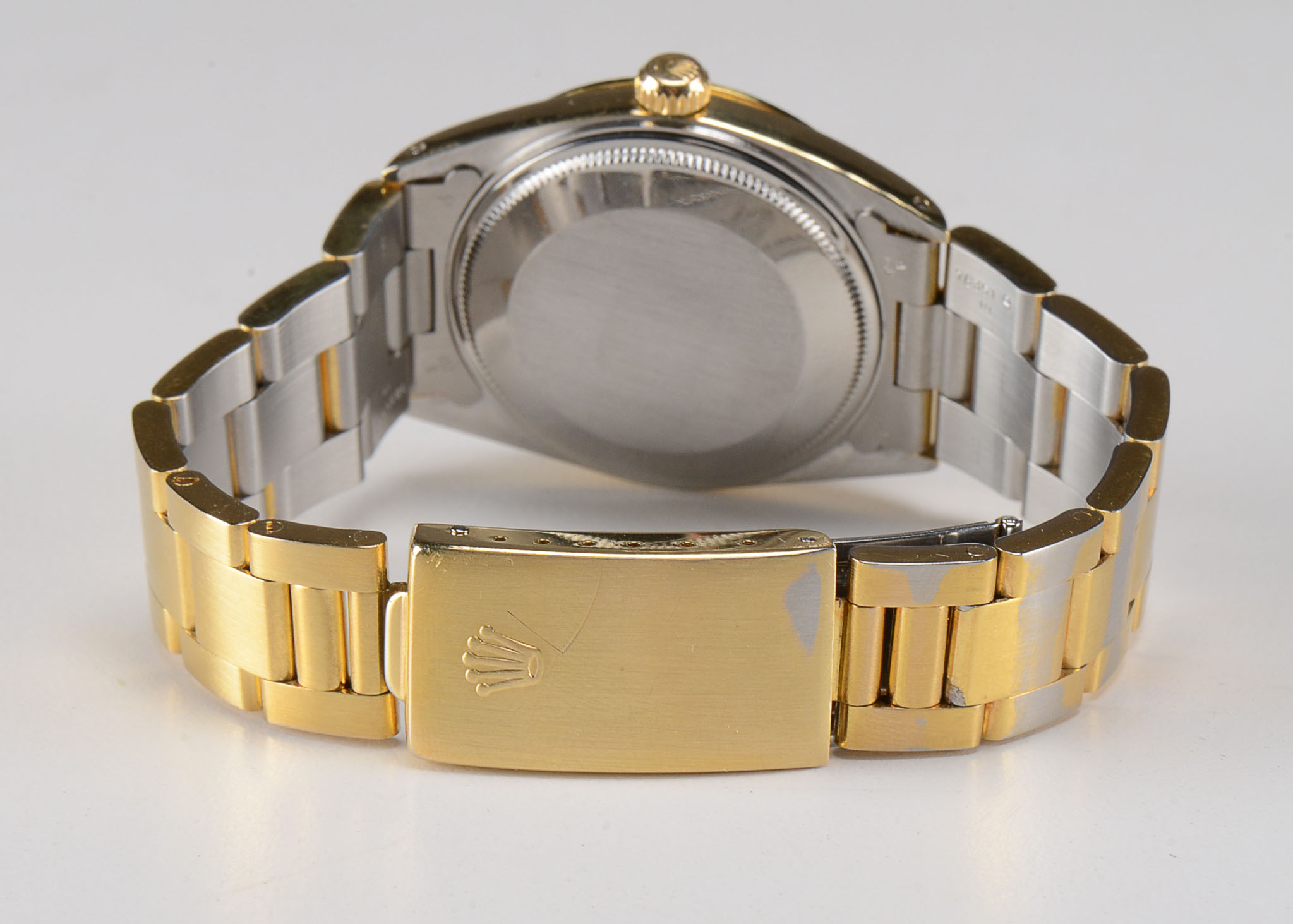 Rolex Date Gold Shell/Plated Steel 15505 Champagne Index Auto