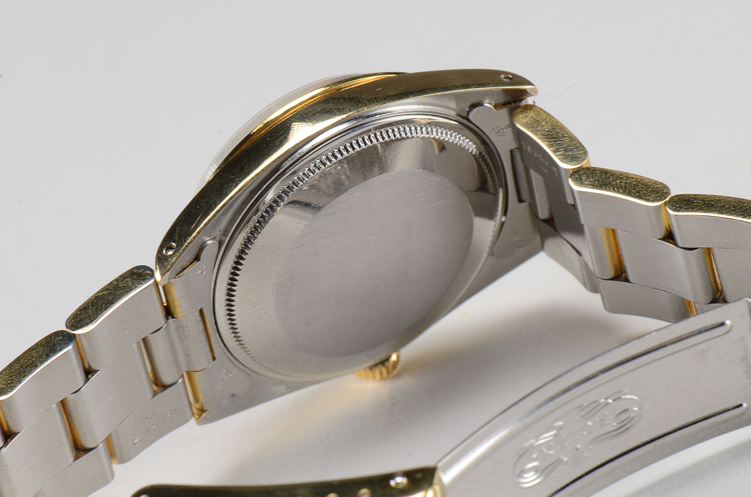 Rolex Date Gold Shell/Plated Steel 15505 Champagne Index Auto