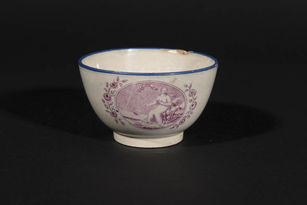 Antique Cardinal Graces Teacup and Saucer