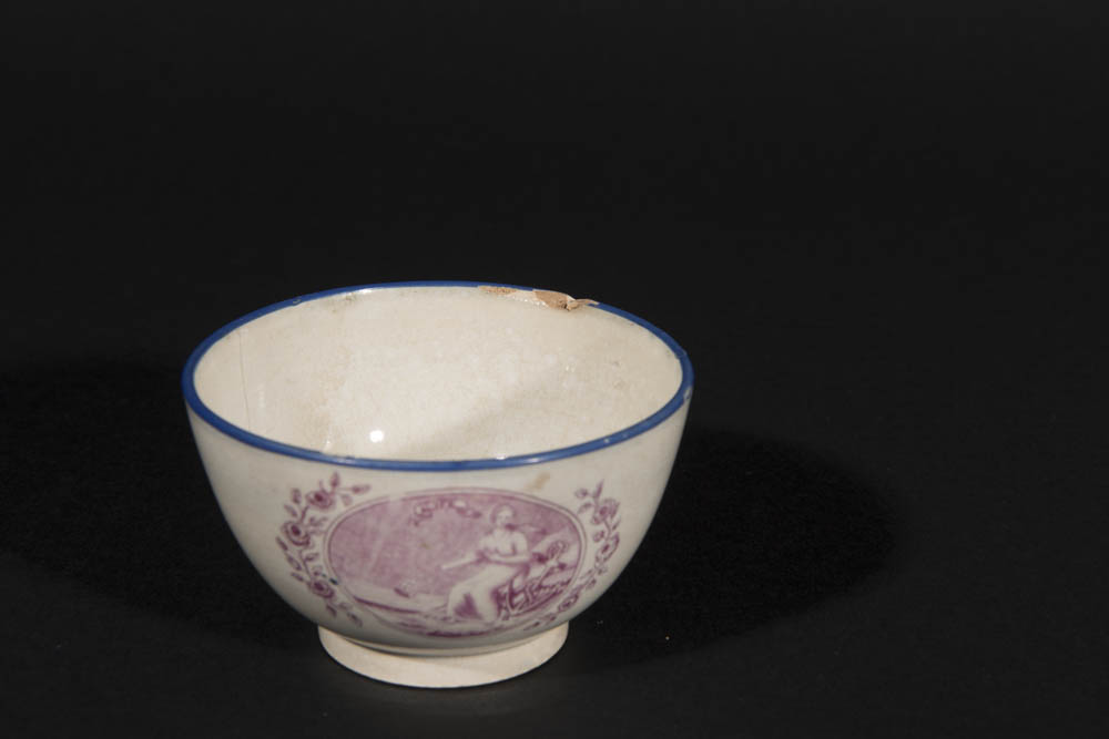 Antique Cardinal Graces Teacup and Saucer