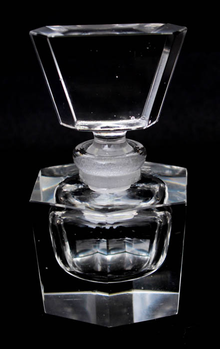 Trio of Molded Glass Perfume Bottles