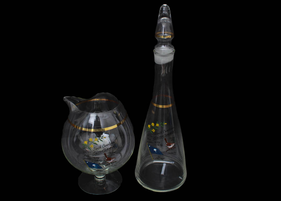 South Carolina Tricentennial Pitcher and Decanter