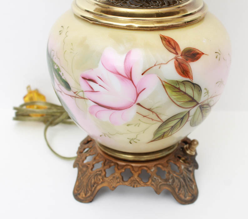 Hand-Painted Hurricane Lamp
