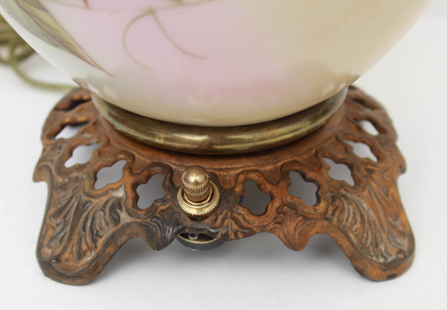 Hand-Painted Hurricane Lamp