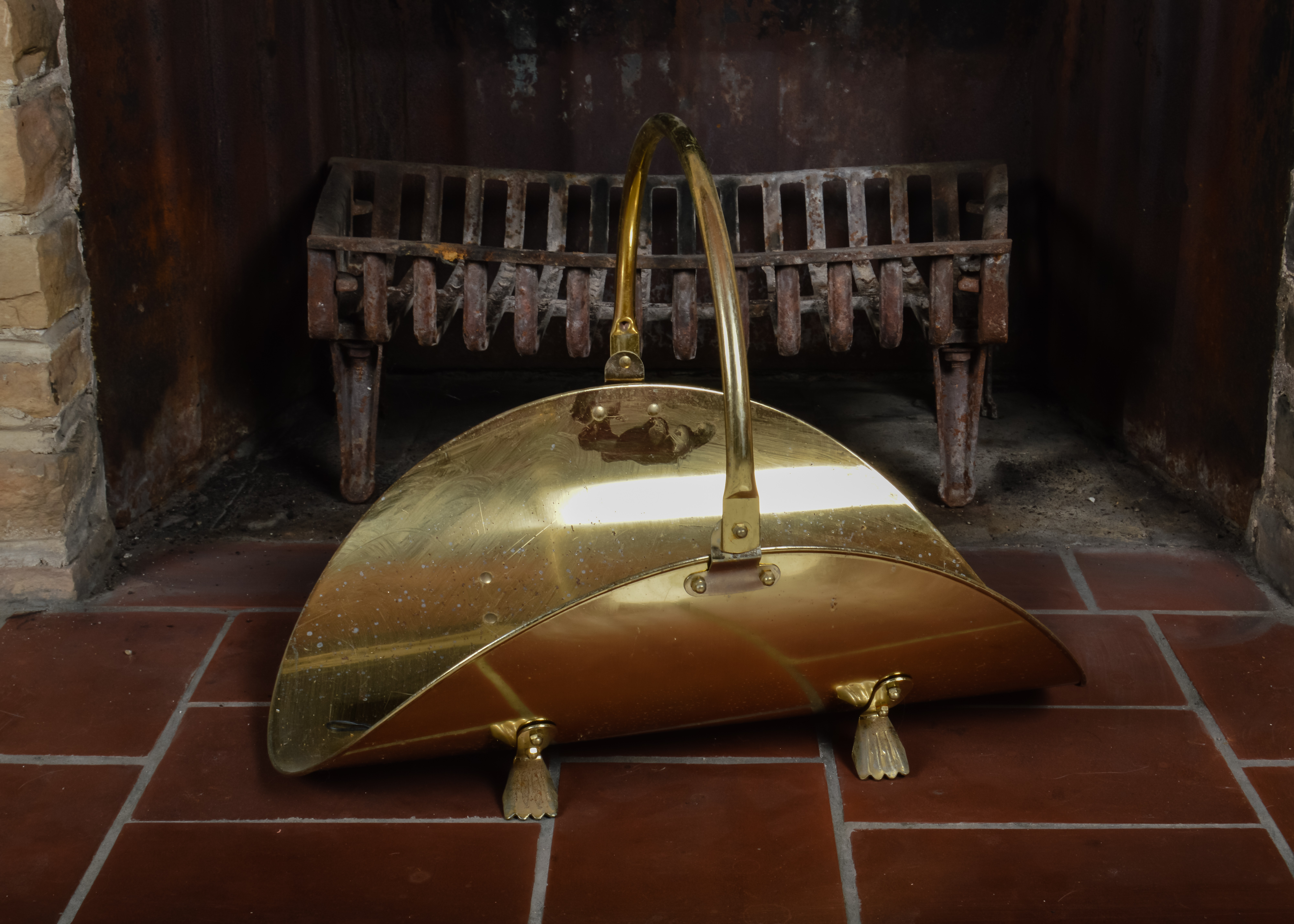 Brass Tone Fireplace Set