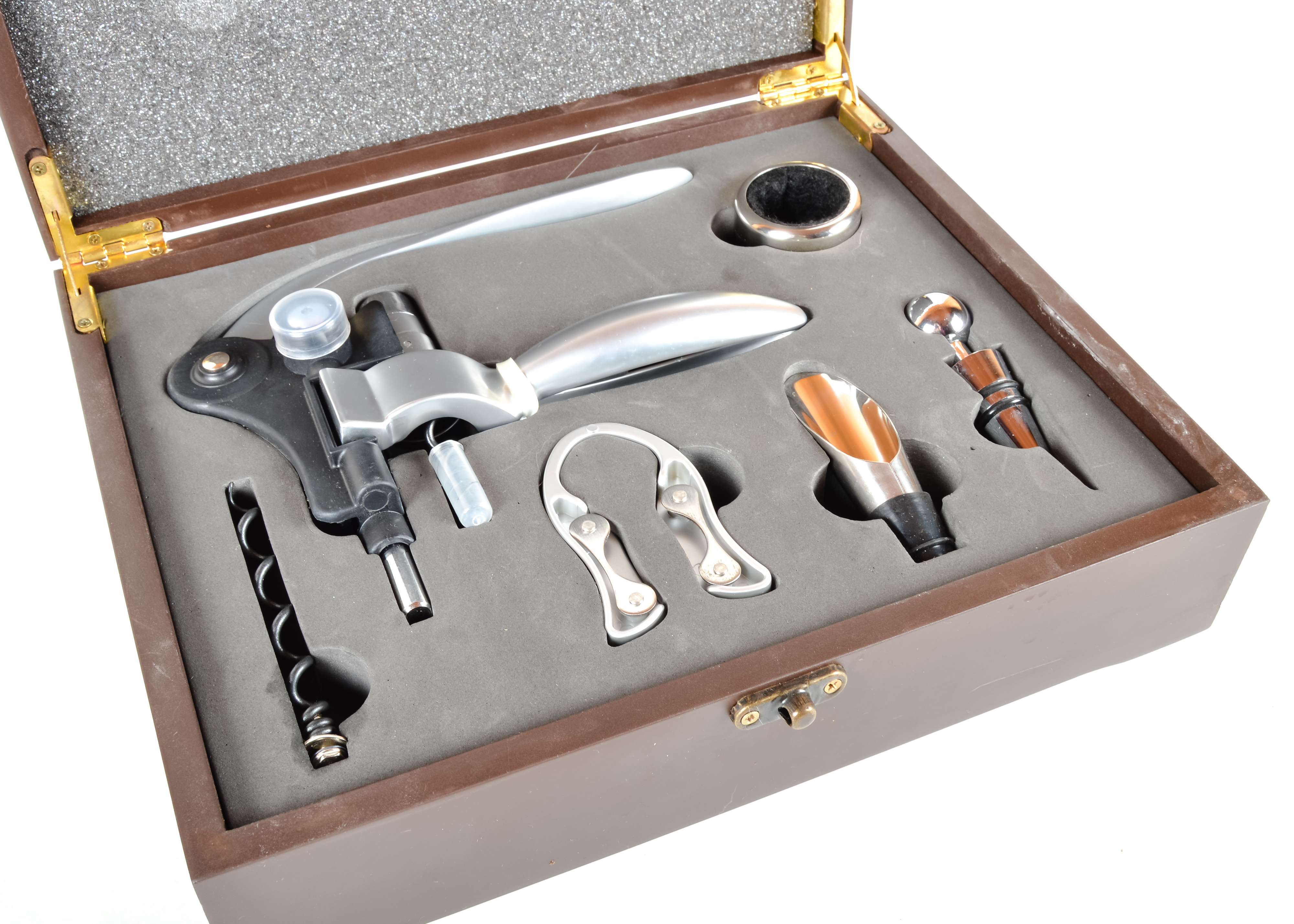 Deluxe Wood Box Set Connoisseur Corkscrew