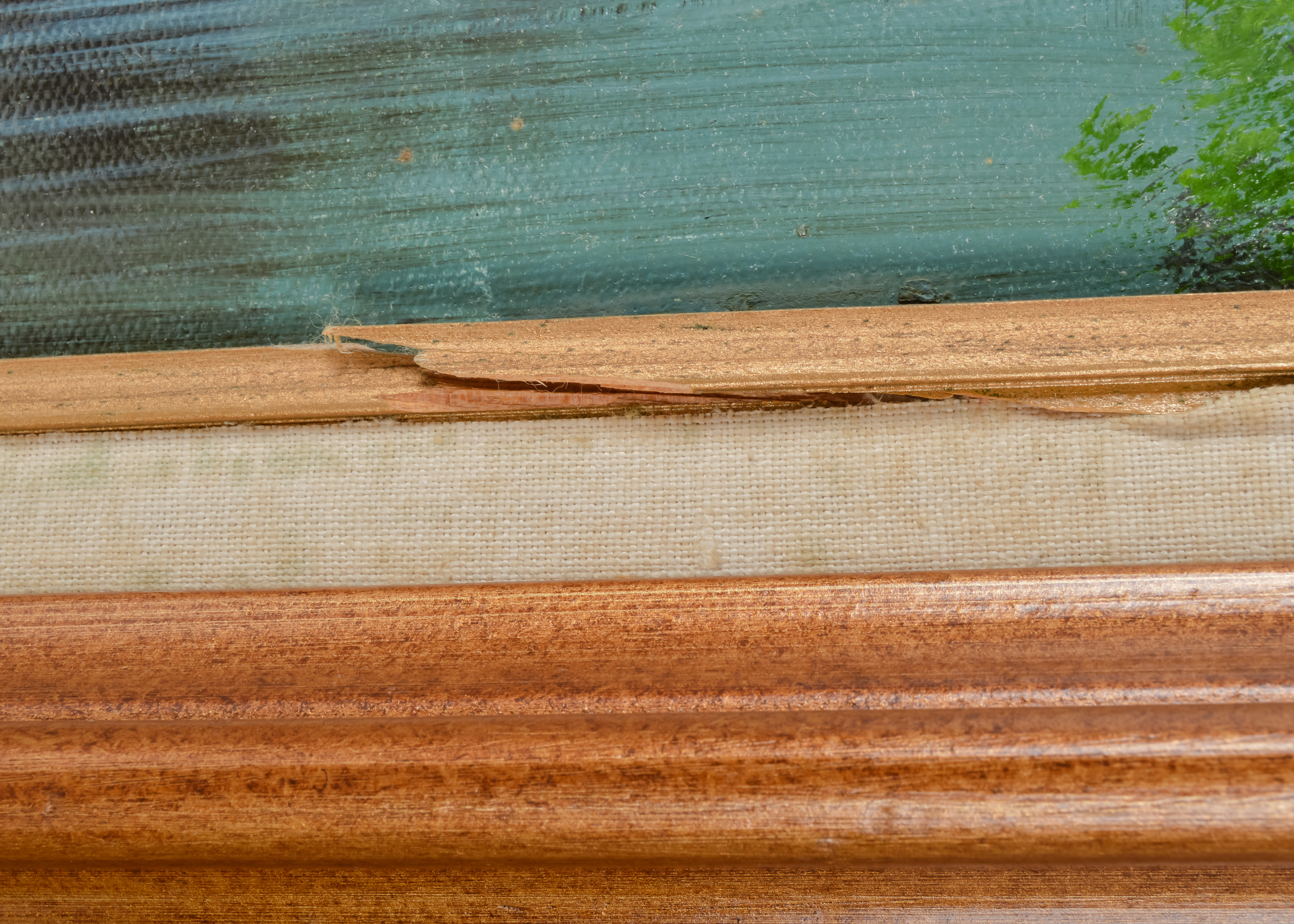 L. Metos Mountain Landscape Oil Painting