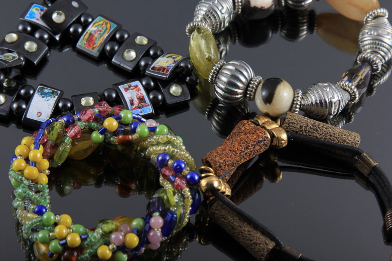 Assortment of Large Beaded Bracelets