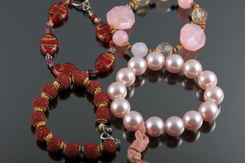 Assortment of Large Beaded Bracelets