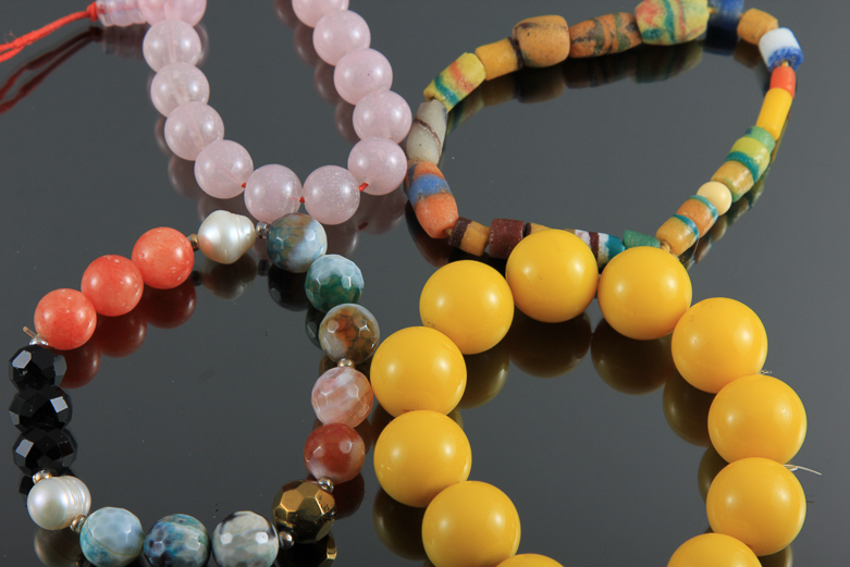 Assortment of Large Beaded Bracelets