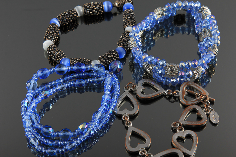 Assortment of Large Beaded Bracelets