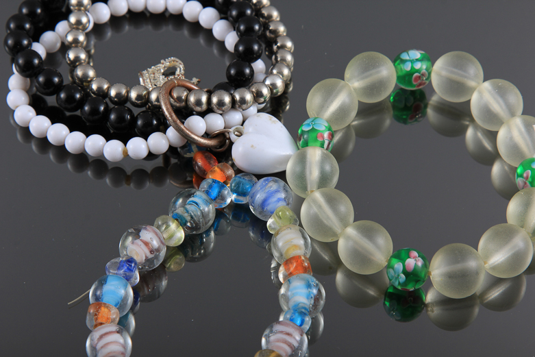 Assortment of Large Beaded Bracelets