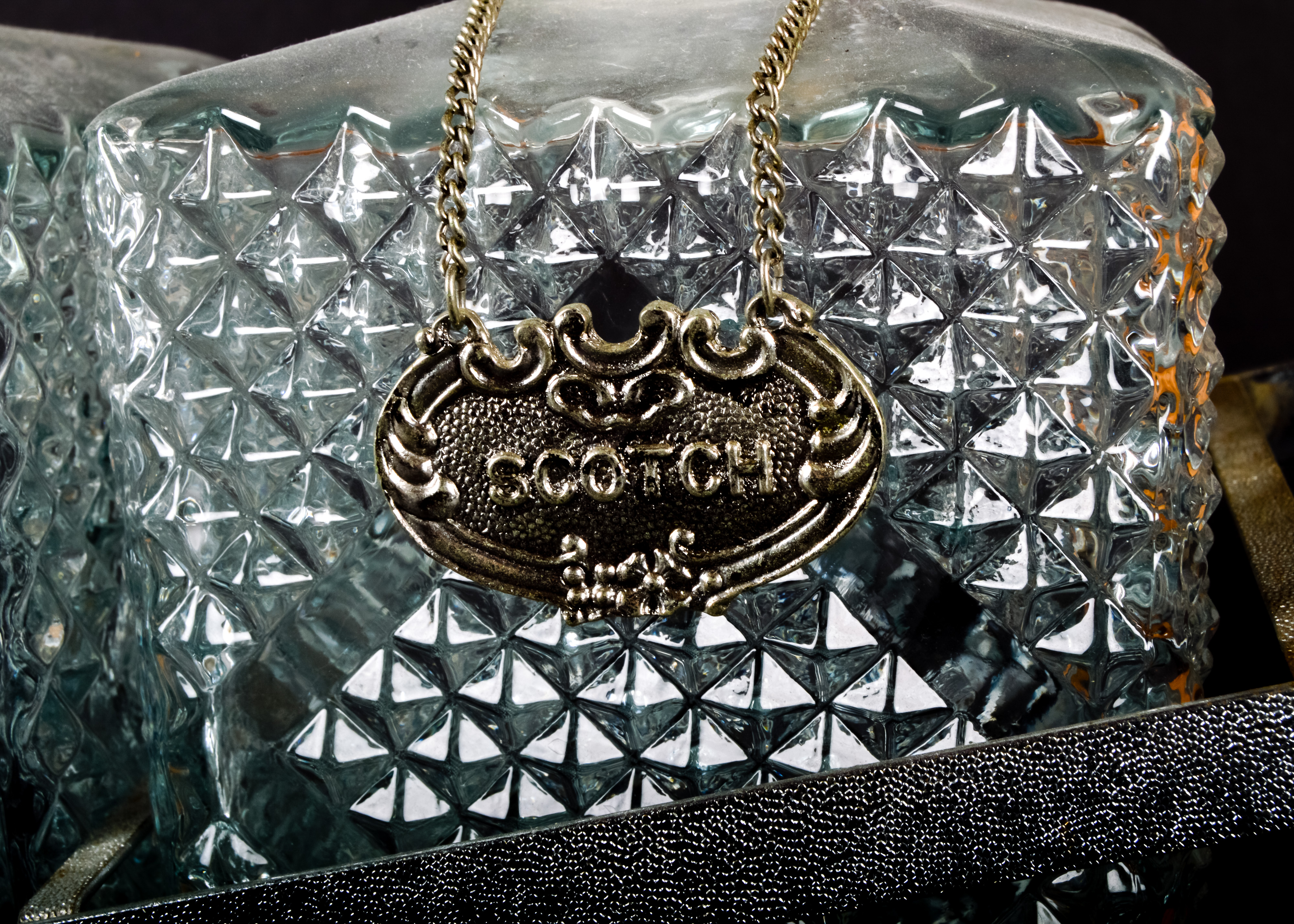 Three-Piece Cut Glass Decanter Set