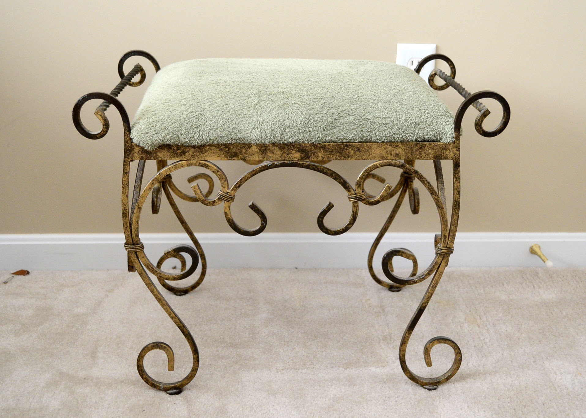 Wrought Iron Vanity Stool