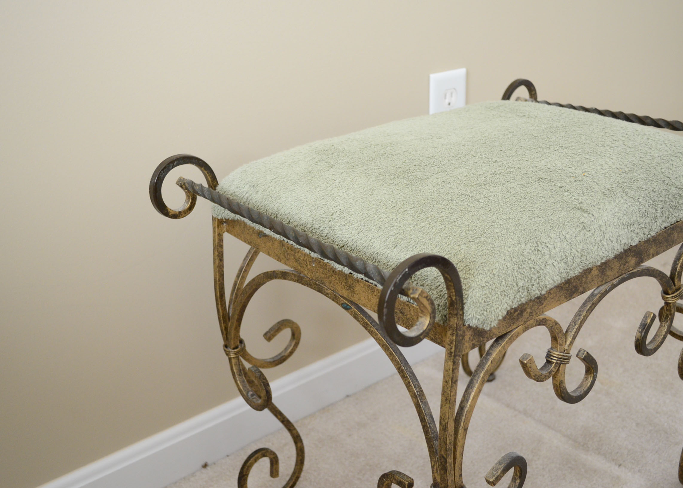 Wrought Iron Vanity Stool