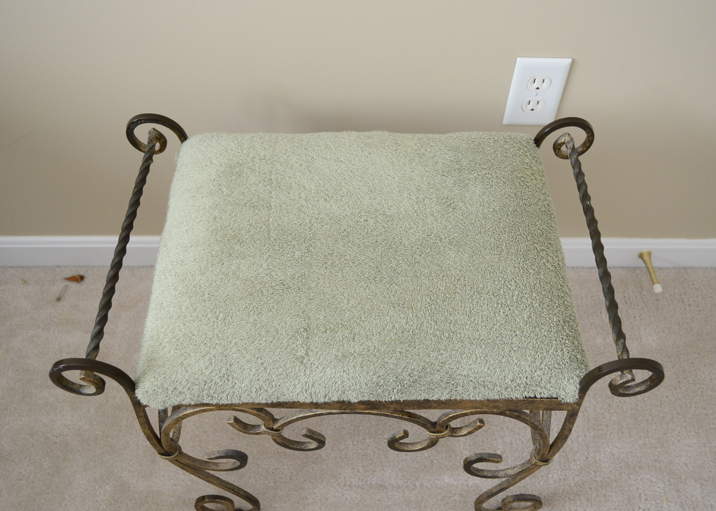 Wrought Iron Vanity Stool