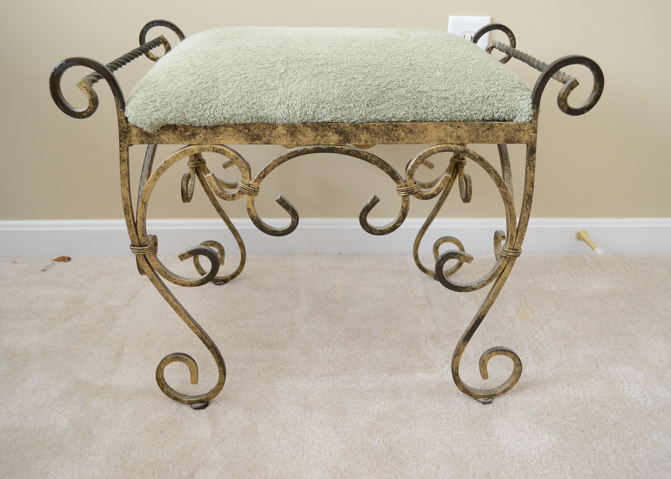 Wrought Iron Vanity Stool