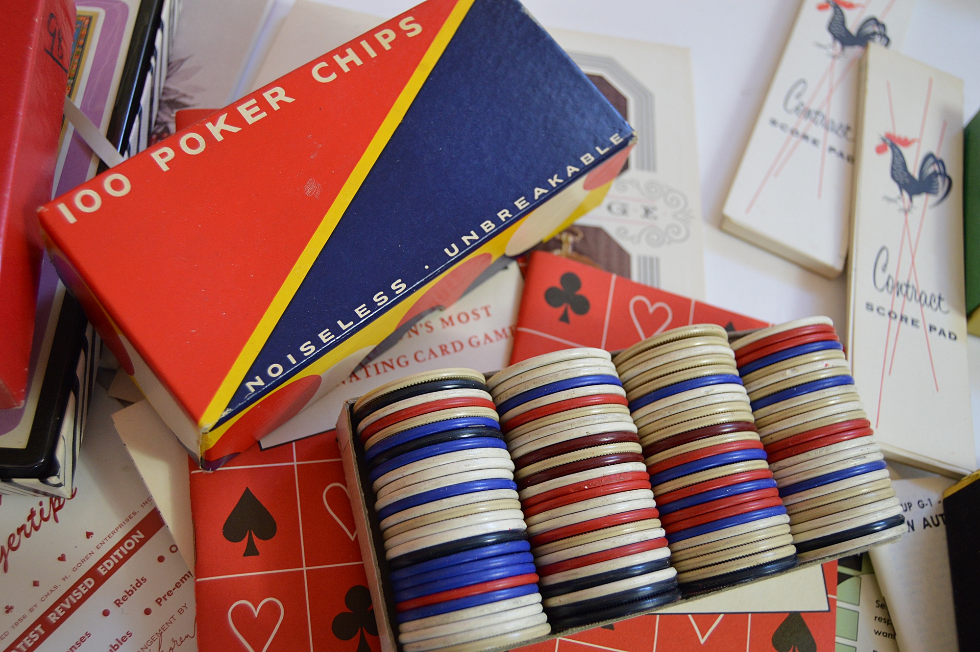 1930's-1950's Collection of Playing Cards and Chips