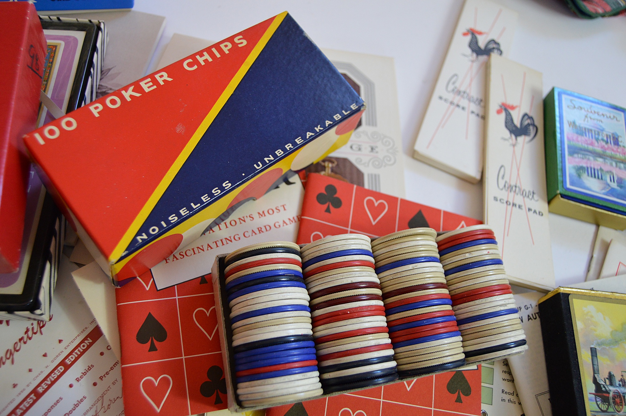 1930's-1950's Collection of Playing Cards and Chips