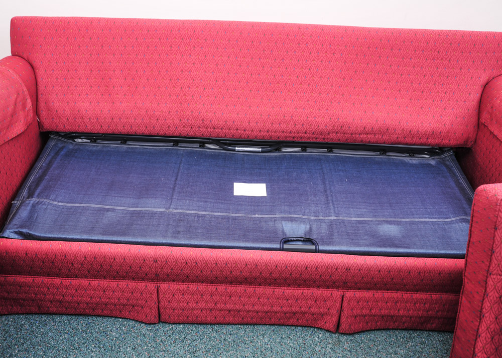 Upholstered Mauve Sleeper Sofa