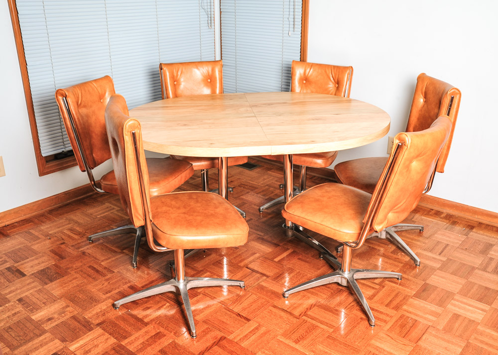 Atomic Mid-Century Modern Chromcraft Kitchen Table and Chairs