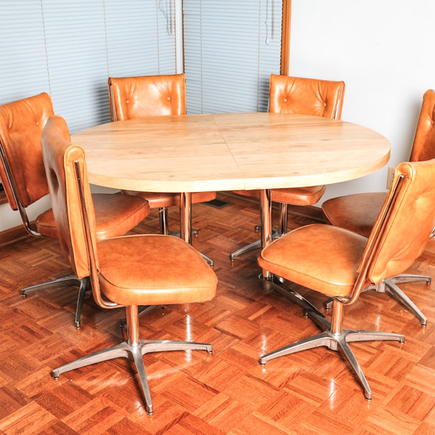 Atomic Mid-Century Modern Chromcraft Kitchen Table and Chairs