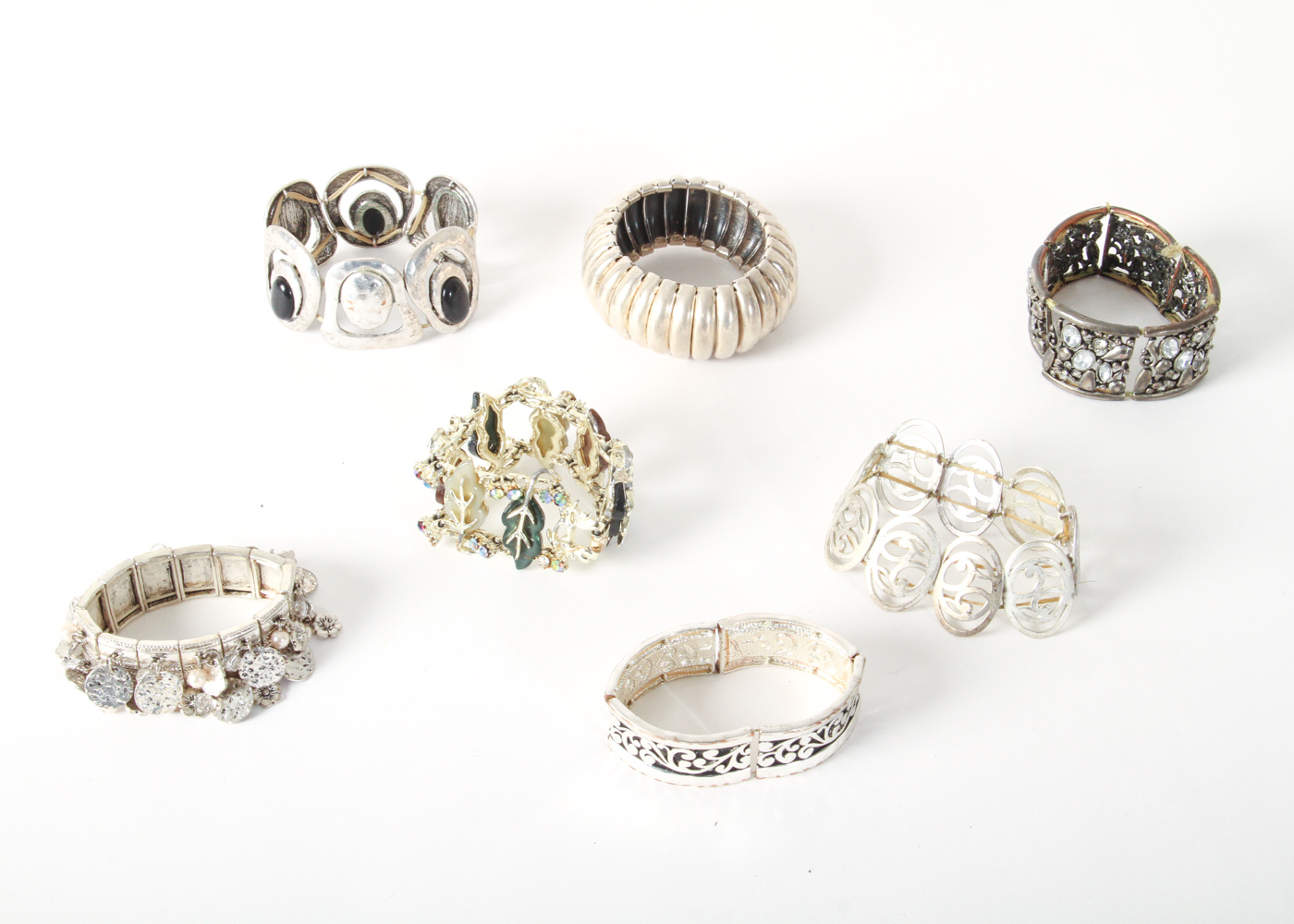 Assortment of Large Metal Bracelets